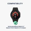 Σετ 4 αντάπτορες με κλιπ λουράκι 20mm Kwmobile για Samsung Galaxy Watch 5/Galaxy Watch 5 Pro/Galaxy Watch 4, Ασημί/Μαύρο, Ατσάλι, KWM0000255D001C