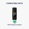 Σετ 4 αντάπτορες βάσης ιμάντα 18mm Kwmobile για Fitbit Charge 6/Charge 5, Ασημί/Χρυσό, Ατσάλι, KWM0000255G002C