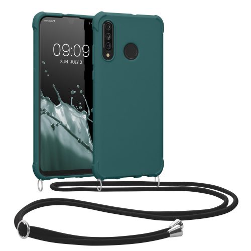 Θήκη Kwmobile για Huawei P30 Lite, Σκούρο Πράσινο, Σιλικόνη, KWM0000119R006C