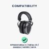 Σετ 2 μαξιλαριών αυτιού Kwmobile για HIFIMAN Edition X/Edition XS/ANANDA, Μαύρο, Οικολογικό Δέρμα, KWM0000256M001C