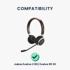 Σετ 2 μαξιλαριών αυτιού Kwmobile για Jabra Evolve 2 65/Evolve 65 SE, Μαύρο, Οικολογικό δέρμα, KWM0000256O001C