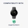 Kwmobile Docking Stand for Google Pixel Watch, White, Silicone, KWM0000257C002C