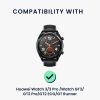 Βάση σύνδεσης Kwmobile για Huawei Watch 3/Watch 3 Pro/Watch GT3, Μαύρο, Σιλικόνη, KWM0000257D001C