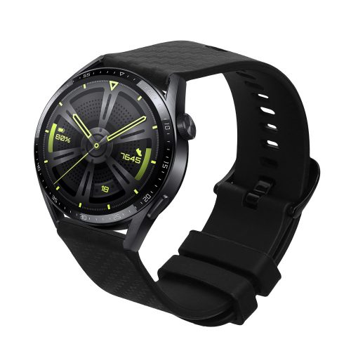 Λουράκι Kwmobile για Huawei Watch GT 3 Pro (46mm)/GT3 46mm, Μαύρο, Σιλικόνη, KWM0000257J001C