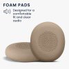 Σετ 2 μαξιλαριών αυτιού Kwmobile για Jabra Evolve 2 65/Evolve 65 SE, Beige, Eco-leather, KWM0000256O002C