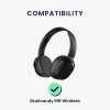 Σετ 2 μαξιλαριών αυτιού Kwmobile για Skullcandy Riff Wireless, Μαύρο, Οικολογικό δέρμα, KWM0000257V001C