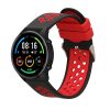 Kwmobile Strap για Xiaomi Mi Watch/Mi Watch Color Sport, Μαύρο/Κόκκινο, Σιλικόνη, KWM0000258C001C