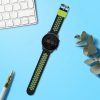 Kwmobile Strap για Xiaomi Mi Watch/Mi Watch Color Sport, Μαύρο/Πράσινο, Σιλικόνη, KWM0000258C002C