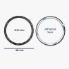 Kwmobile Dial Frame για Samsung Galaxy Watch 6 Classic, Μαύρο/Ασημί, Αλουμίνιο, KWM0000259B001C