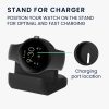 Kwmobile Docking Stand for Google Pixel Watch 2, Black, Silicone, KWM0000259O001C