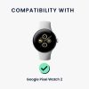 Kwmobile Docking Stand for Google Pixel Watch 2, Black, Silicone, KWM0000259O001C