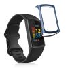 Σετ 2 θηκών Kwmobile για Fitbit Charge 6/Charge 5, Διαφανές/Σκούρο Μπλε, Σιλικόνη, KWM0000144U006C