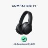 Σετ 2 μαξιλαριών αυτιού Kwmobile για JBL Soundcore Life Q20, Σκούρο Μπλε, Οικολογικό Δέρμα, KWM0000176Q002C