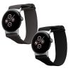 Σετ 2 ιμάντες Kwmobile για Google Pixel Watch 2/Pixel Watch, Μαύρο/Γκρι, Nylon, KWM000025BF001C