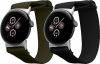 Σετ 2 ιμάντες Kwmobile για Google Pixel Watch 2/Pixel Watch, Μαύρο/Σκούρο Πράσινο, Nylon, KWM000025BF003C