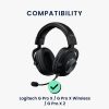 Σετ 2 μαξιλαριών αυτιού Kwmobile Cooling Gel για Logitech G Pro X/G Pro X 2/G Pro X Wireless, Μαύρο, Οικολογικό δέρμα, KWM000025DE001C