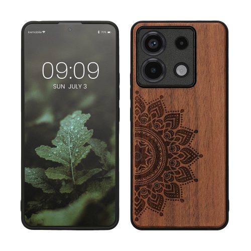 Θήκη Kwmobile για Xiaomi Redmi Note 13 Pro 5G/Poco X6, Καφέ, Ξύλο, KWM000020MN002C