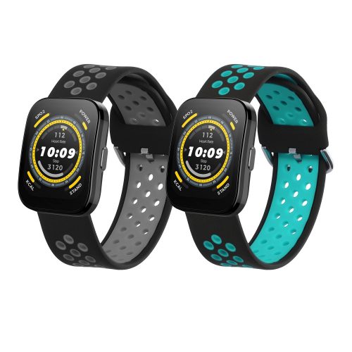 Σετ 2 ιμάντες Kwmobile για Amazfit Bip 5/GTR 4, Πολύχρωμο, Σιλικόνη, KWM000024YU002C