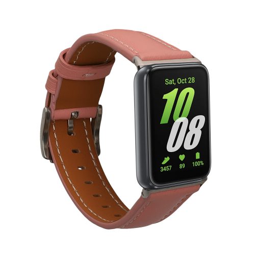 Λουράκι Kwmobile για Samsung Galaxy Fit 3, Ροζ, Φυσικό δέρμα, KWM000025GU003C