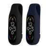 Σετ 2 θηκών για Xiaomi Mi Band 7/Mi Band 6/Mi Band 5, Kwmobile, Black/Blue, Silicone, 59313.02