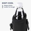 Σετ 2 καλύμματα Cooler Jacket για μπουκάλια 500 ml, Kwmobile, Μαύρο, Neoprene, 55885.02