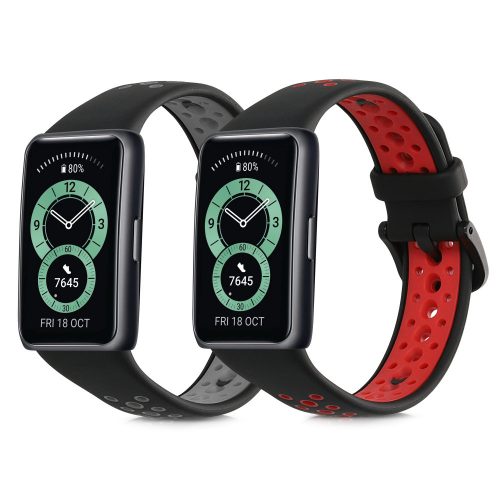 Σετ 2 ιμάντες για Huawei Band 6, Kwmobile, Πολύχρωμο, Σιλικόνη, 59297.01