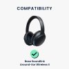 Σετ 2 μαξιλαριών αυτιών για ακουστικά Bose Soundlink Around-Ear Wireless II, Kwmobile, Μαύρο, Οικολογικό δέρμα, 59418.01