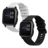 Σετ 2 λουριά για Garmin Venu Sq/Venu Sq Music, Kwmobile, Μαύρο/Λευκό, Σιλικόνη, 57776.06