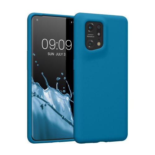 Θήκη Kwmobile για OPPO Find X5, Silicon, Blue, 57629.224