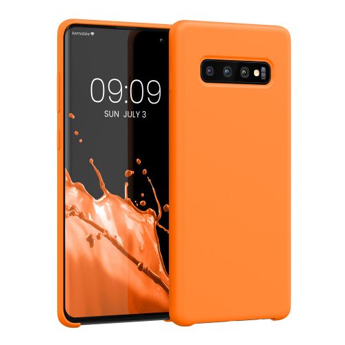 Θήκη kwmobile για Samsung Galaxy S10 Plus, Silicone, Orange, 49028.150