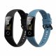 Σετ 2 λουριά για Honor Band 5/Band 4, Kwmobile, Μαύρο/Μπλε, Σιλικόνη, 59596.02