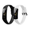 Σετ 2 λουράκια για Honor Band 5/Band 4, Kwmobile, Black/White, Silicone, 59596.01