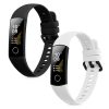 Σετ 2 λουράκια για Honor Band 5/Band 4, Kwmobile, Black/White, Silicone, 59596.01