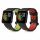 Σετ 2 ιμάντες kwmobile για Xiaomi Mi Watch Lite/Redmi Watch, Silicone, Black/Multicolor, 54831.08