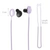 Σετ κορδόνια 2 kwmobile για Samsung Galaxy Buds 2, Silicone, White/Purple, 56697.02