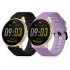 Σετ ιμάντες 2 kwmobile για AGPTEK LW11, Silicone, Black/Purple, 56653.47