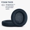 Σετ 2 kwmobile Earpads για Anker Soundcore Life Q35/Soundcore Life Q30, Οικολογικό δέρμα, Μπλε, 57542.17