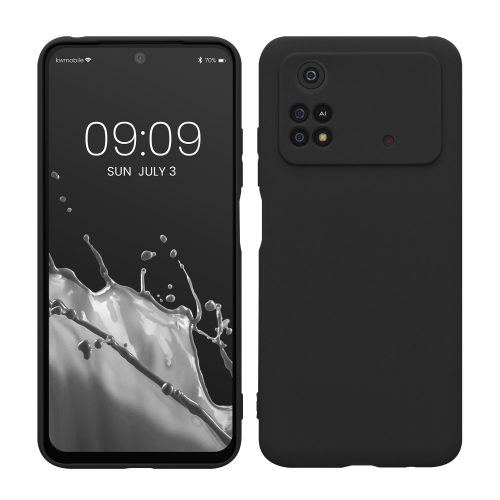 Θήκη kwmobile για Xiaomi Poco M4 Pro, Silicone, Black, 59758.47