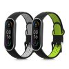 Σετ 2 ιμάντες kwmobile για Xiaomi Mi Smart Band 6/Mi Band 6/Band 5, Silicone, Grey/Green, 59792.02