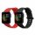 Σετ ιμάντων 2 kwmobile για Xiaomi Mi Watch Lite/Redmi Watch, Silicon, Black/Red, 54778.15