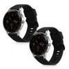 Σετ ιμάντων 2 kwmobile για Blackview X1 Smartwatch, Silicone, Black, 58170.04