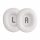 Σετ 2 Earpads kwmobile για JBL Tune 700BT /Tune 750BT/Tune 750BTNC, Οικολογικό δέρμα, Λευκό, 59040.02