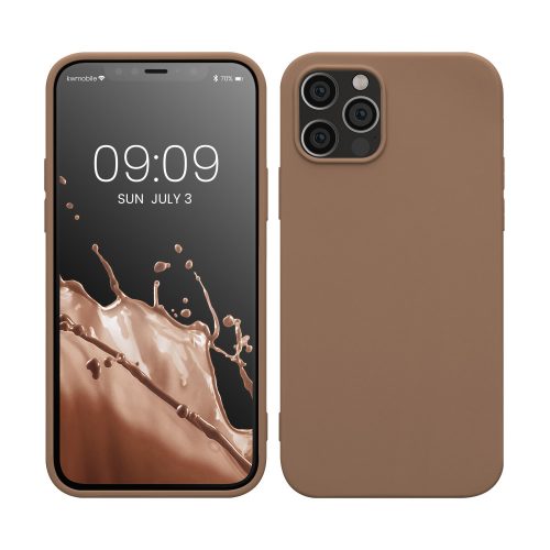 Θήκη kwmobile για Apple iPhone 12/iPhone 12 Pro, Silicone, Brown, 53938.246