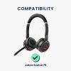 Σετ 2 kwmobile Earpads για Jabra Evolve 75, Οικολογικό δέρμα, Μαύρο, 59878.01