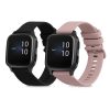 Σετ 2 ιμάντες kwmobile για Garmin Venu Sq Music /Venu Sq, Silicone, Black/Pink, 57776.12