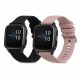 Σετ 2 ιμάντες kwmobile για Garmin Venu Sq Music /Venu Sq, Silicone, Black/Pink, 57776.12