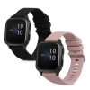 Σετ 2 ιμάντες kwmobile για Garmin Venu Sq Music /Venu Sq, Silicone, Black/Pink, 57776.12