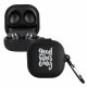 Θήκη kwmobile για Samsung Galaxy Buds 2 Pro/Galaxy Buds 2/Galaxy Buds Live, Silicone, Black/White, 58155.02