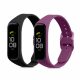 Σετ ιμάντες 2 kwmobile για Samsung Galaxy Fit 2, Silicone, Black/Purple, 53962.16