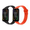 Σετ ιμάντων 2 kwmobile για Xiaomi Redmi Smart Band Pro, Σιλικόνη, Μαύρο/Πορτοκαλί, 57425.05